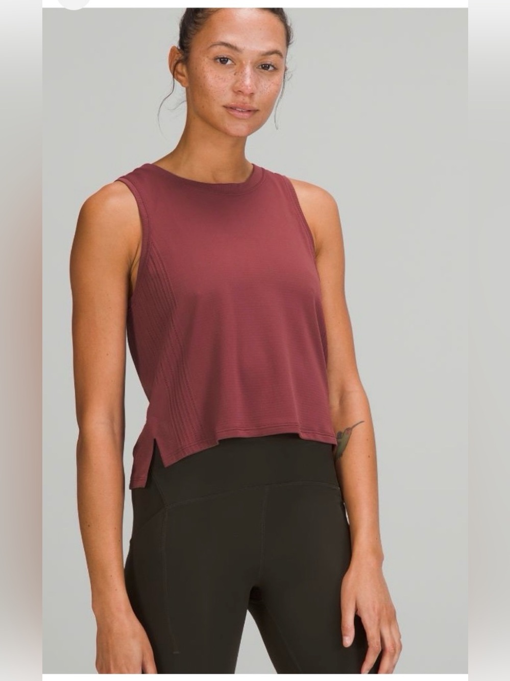 Lululemon Sleeveless Mesh Workout Tank - Mauve train to be tank